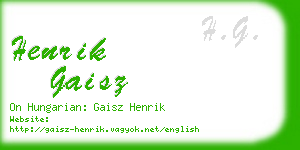 henrik gaisz business card